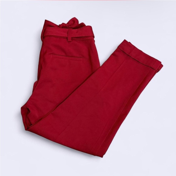 Red Bow-Tie Waist Pants - Picture 2 of 2